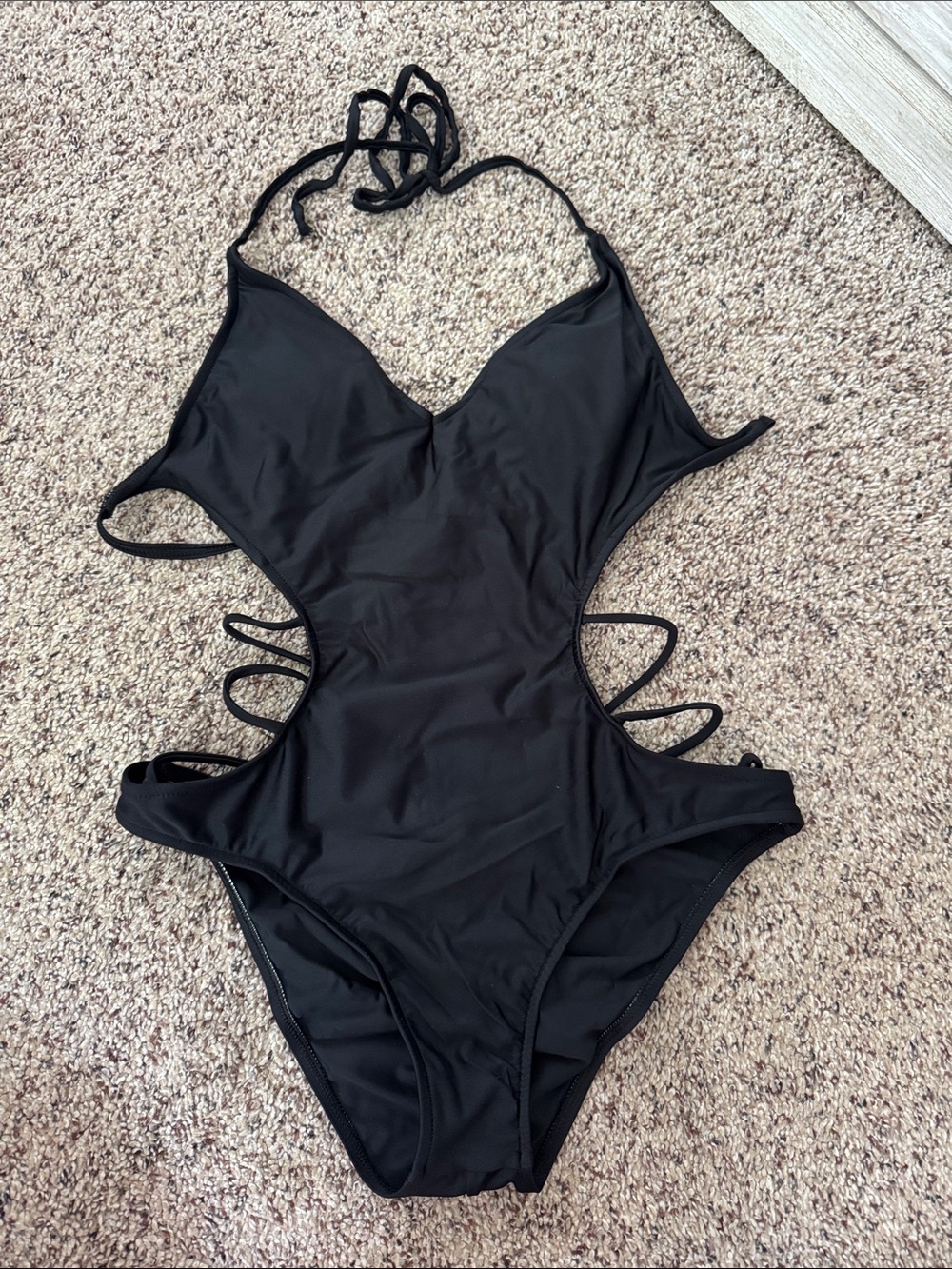 Black Cutout Swimsuit